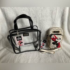 DISNEY Minnie Mouse Clear Tote 💕& Crossbody Set NWT